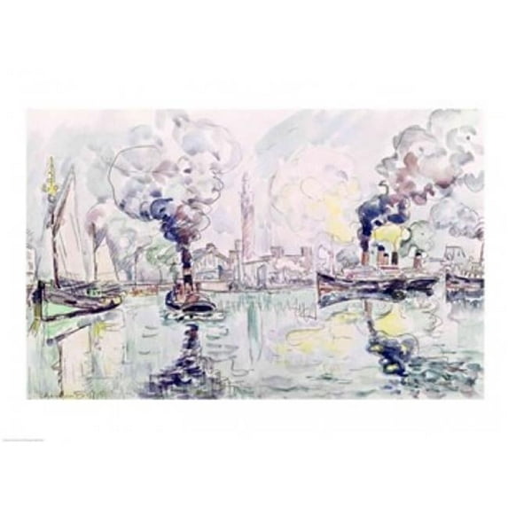 Posterazzi BALXIR243745 Cherbourg 1931 Poster Print by Paul Signac - 24 x 18 in.