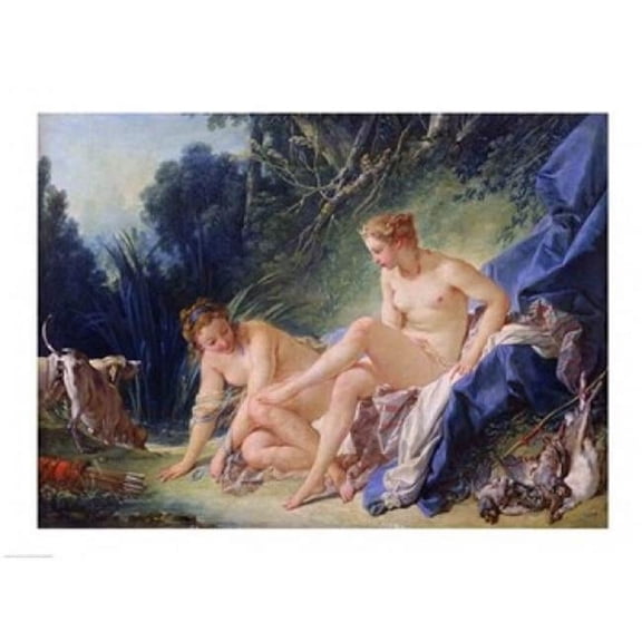 Posterazzi BALXIR2994 Diana Getting Out of Her Bath 1742 Poster Print by Francois Boucher - 24 x 18 in.