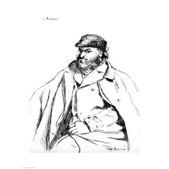 Posterazzi BALXIR36821LARGE Portrait of Cezanne 1874 Poster Print by Camille Pissarro - 24 x 36 in. - Large