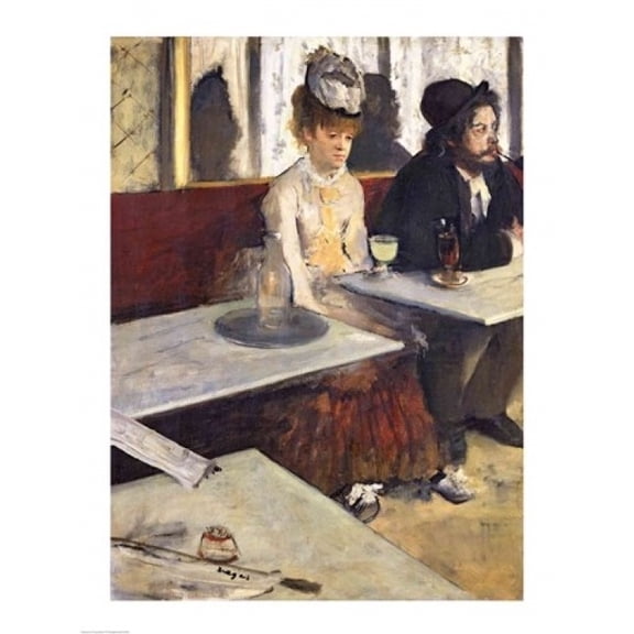Posterazzi BALXIR5086LARGE The Absinthe Poster Print by Edgar Degas - 24 x 36 in. - Large