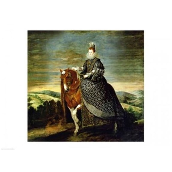 Posterazzi BALXIR62175LARGE Portrait of Queen Margaret of Austria Poster Print by Diego Velazquez - 36 x 24 in. - Large