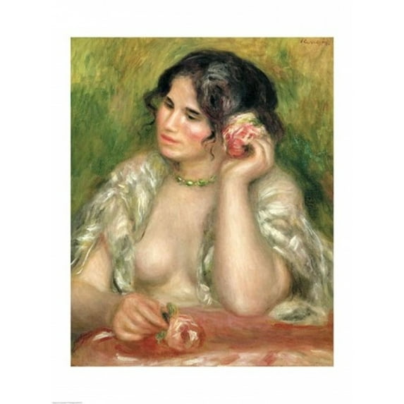 Posterazzi BALXIR776LARGE Gabrielle with A Rose 1911 Poster Print by Pierre-Auguste Renoir - 24 x 36 in. - Large