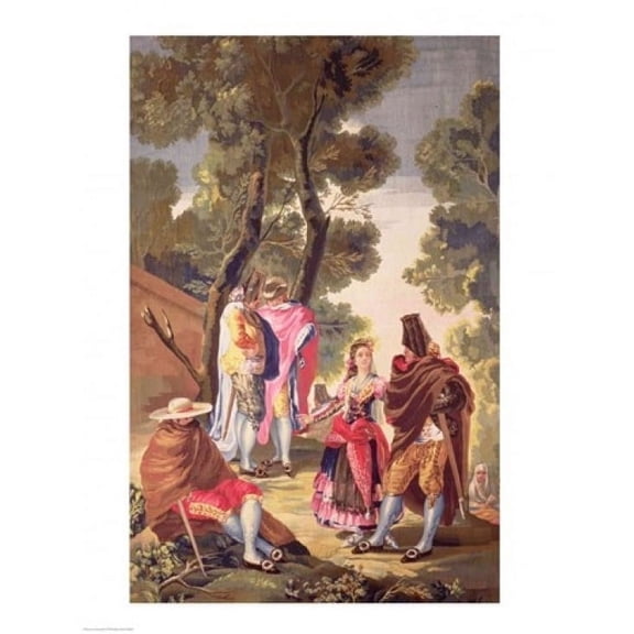 Posterazzi BALXJL109919LARGE The Pretty Woman & The Masked Men Poster Print by Francisco De Goya - 24 x 36 in. - Large