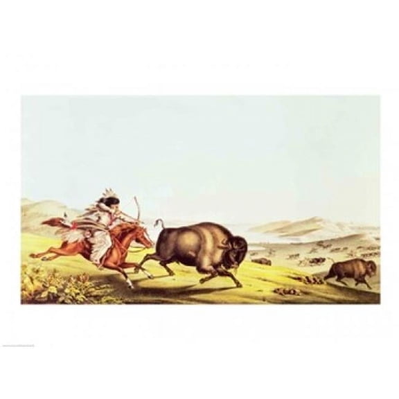 Posterazzi BALXJL166128 Hunting The Buffalo Poster Print - 24 x 18 in.