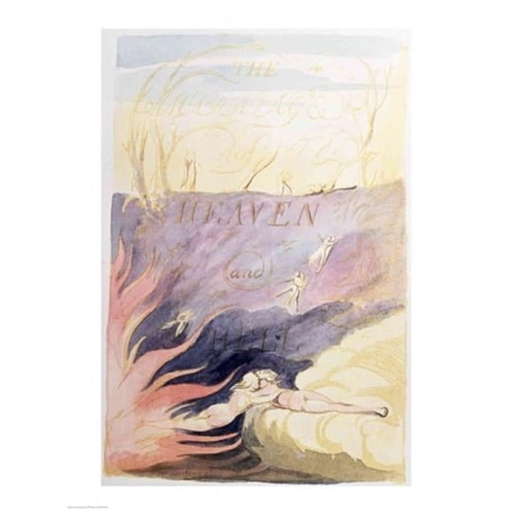 Posterazzi BALXND70214 The Marriage of Heaven & Hell Title-Page 1790-93 Poster Print by William Blake - 18 x 24 in.