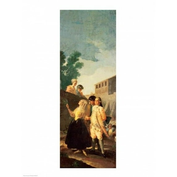 Posterazzi BALXZO387279LARGE The Soldier & The Young Lady Poster Print by Francisco De Goya - 24 x 36 in. - Large