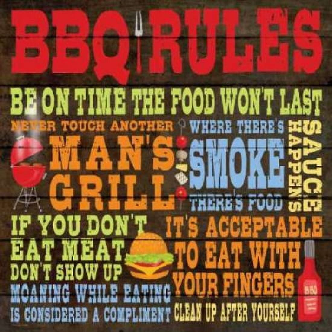 Posterazzi BBQ Rules Canvas Art - Stephanie Marrott (24 x 24)