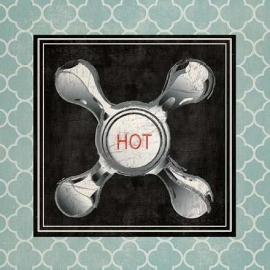 Posterazzi BLUE QUATREFOIL BATH II Canvas Art - Piper Ballantyne (24 x 24)