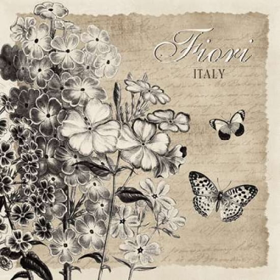 Posterazzi BORDERED FIORI ITALY Canvas Art - Piper Ballantyne (24 x 24)