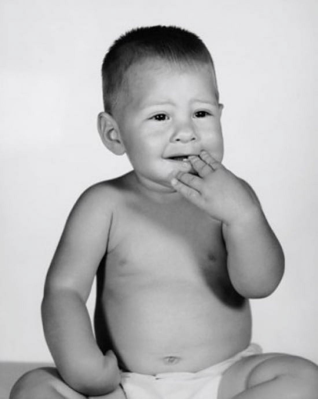 Posterazzi Baby with a finger in its mouth Canvas Art - (24 x 36)
