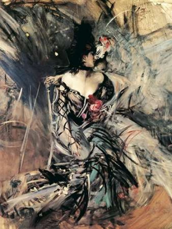 Posterazzi Ballerine spagnole al Moulin Rouge Canvas Art - Giovanni Boldini (22 x 28)