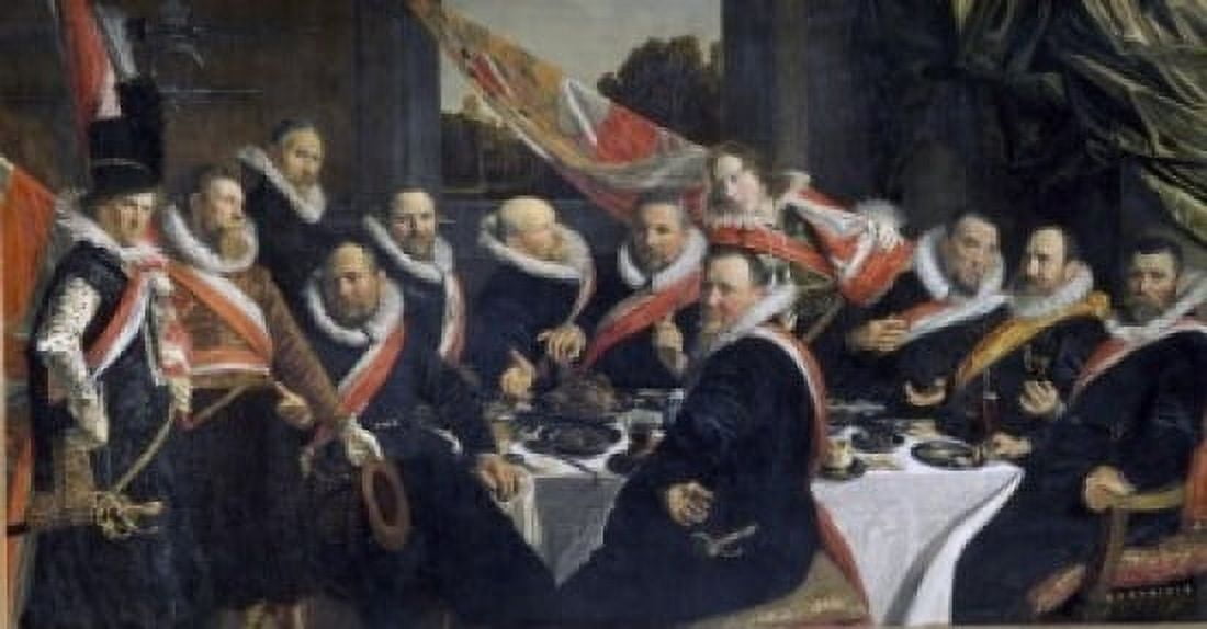 Posterazzi Banquet of the Officers of St George by Frans Hals 1616 (Circa 1581-1666) Holland Haarlem Museum Franz Hals Canvas Art - Frans Hals (24 x 36)