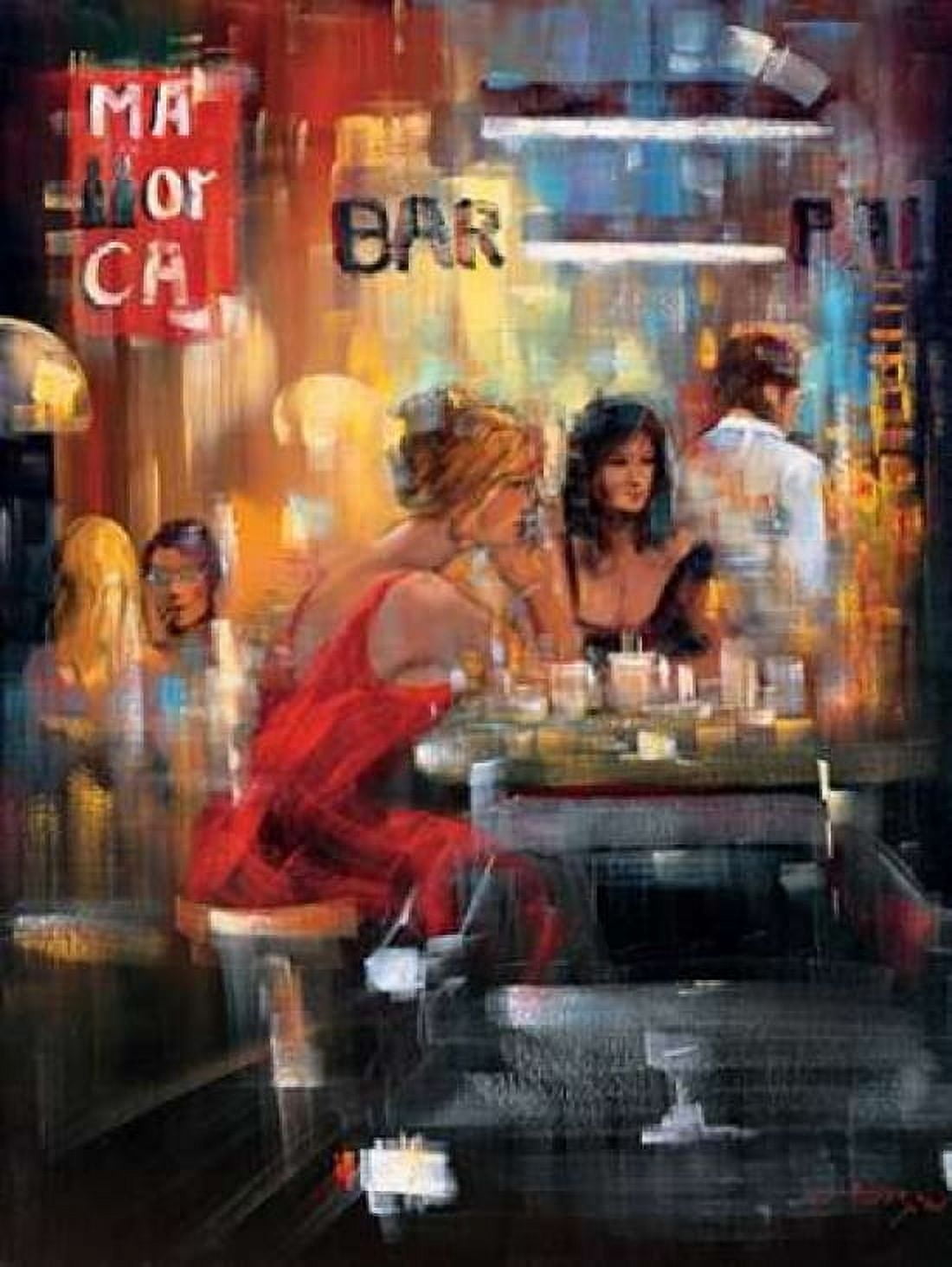 Posterazzi Bar Scene IV Canvas Art - Madjid (18 x 24)