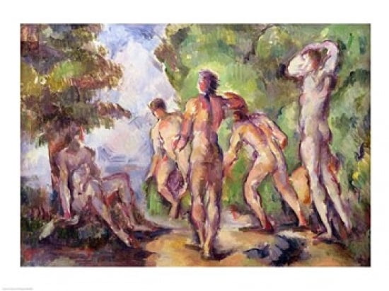 Posterazzi Bathers Canvas Art - Paul Cezanne (36 x 24)
