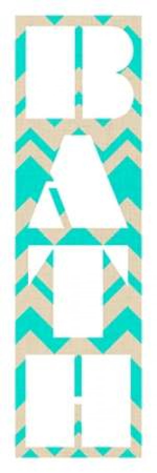 Posterazzi Bathing in Chevron Canvas Art - Sd Graphics Studio (12 x 36)