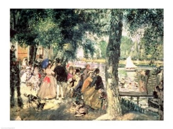 Posterazzi Bathing on the Seine Canvas Art - Pierre-Auguste Renoir (36 x 24)