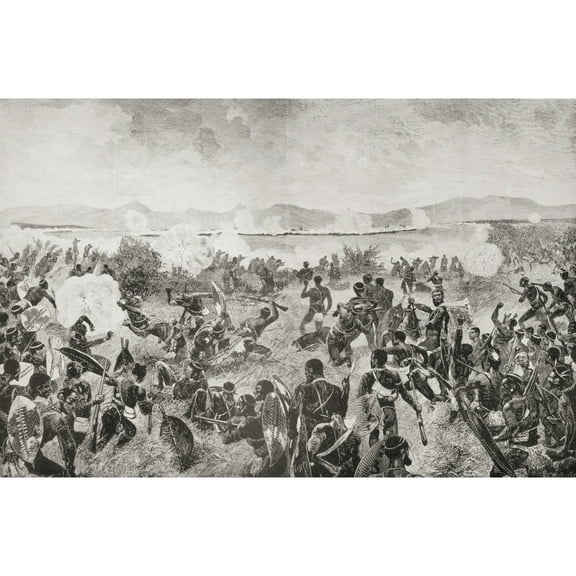 Posterazzi The Battle of Ulundi, 1879, Final Rush of The Zulus. The British Square In The Distance From The Book South Africa & The Transvaal War, Volume 1 by Louis Creswicke Published