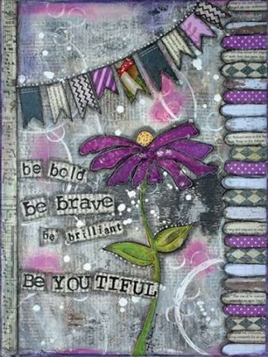 Posterazzi Be Bold Be Brave Canvas Art - Denise Braun (18 x 24)