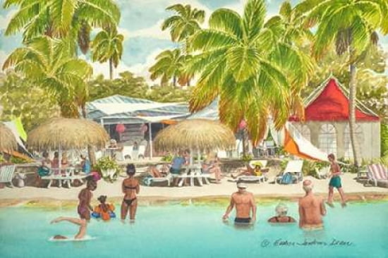 Posterazzi Beach Day Canvas Art - Evelyn Jenkins Drew (24 x 36)