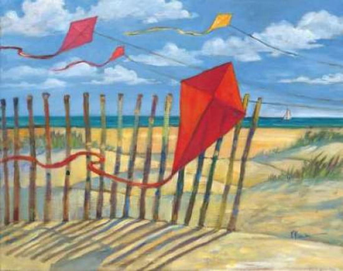 Posterazzi Beach Kites Red Canvas Art - Paul Brent (22 x 28)