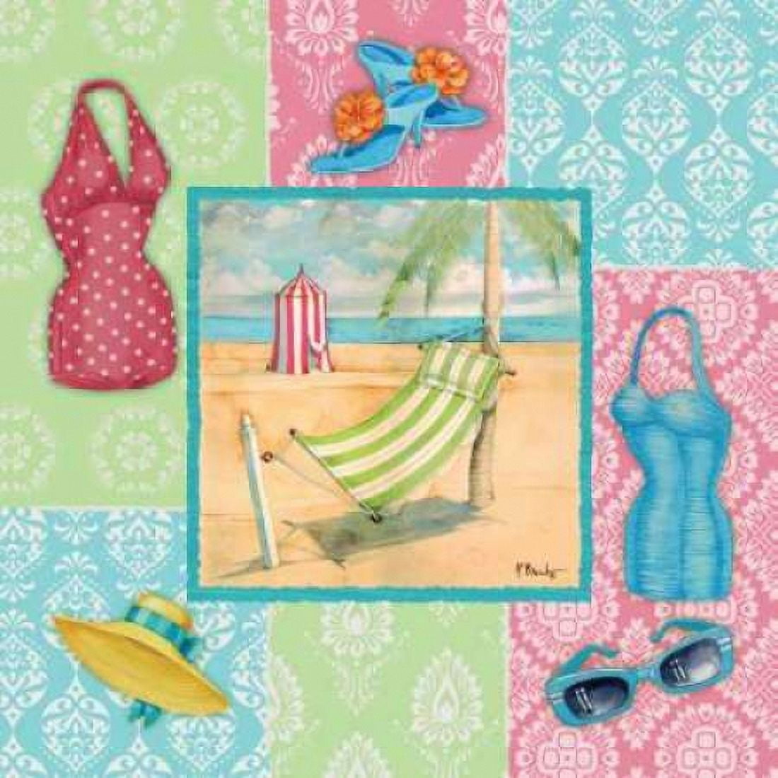 Posterazzi Beach Wear I Canvas Art - Paul Brent (24 x 24)