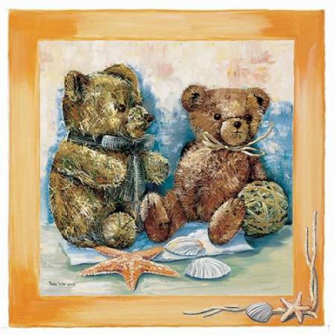 Posterazzi Beach bear Canvas Art - Rian Withaar (24 x 24)