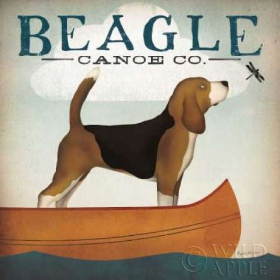 Posterazzi Beagle Canoe Co Canvas Art - Ryan Fowler (24 x 24)