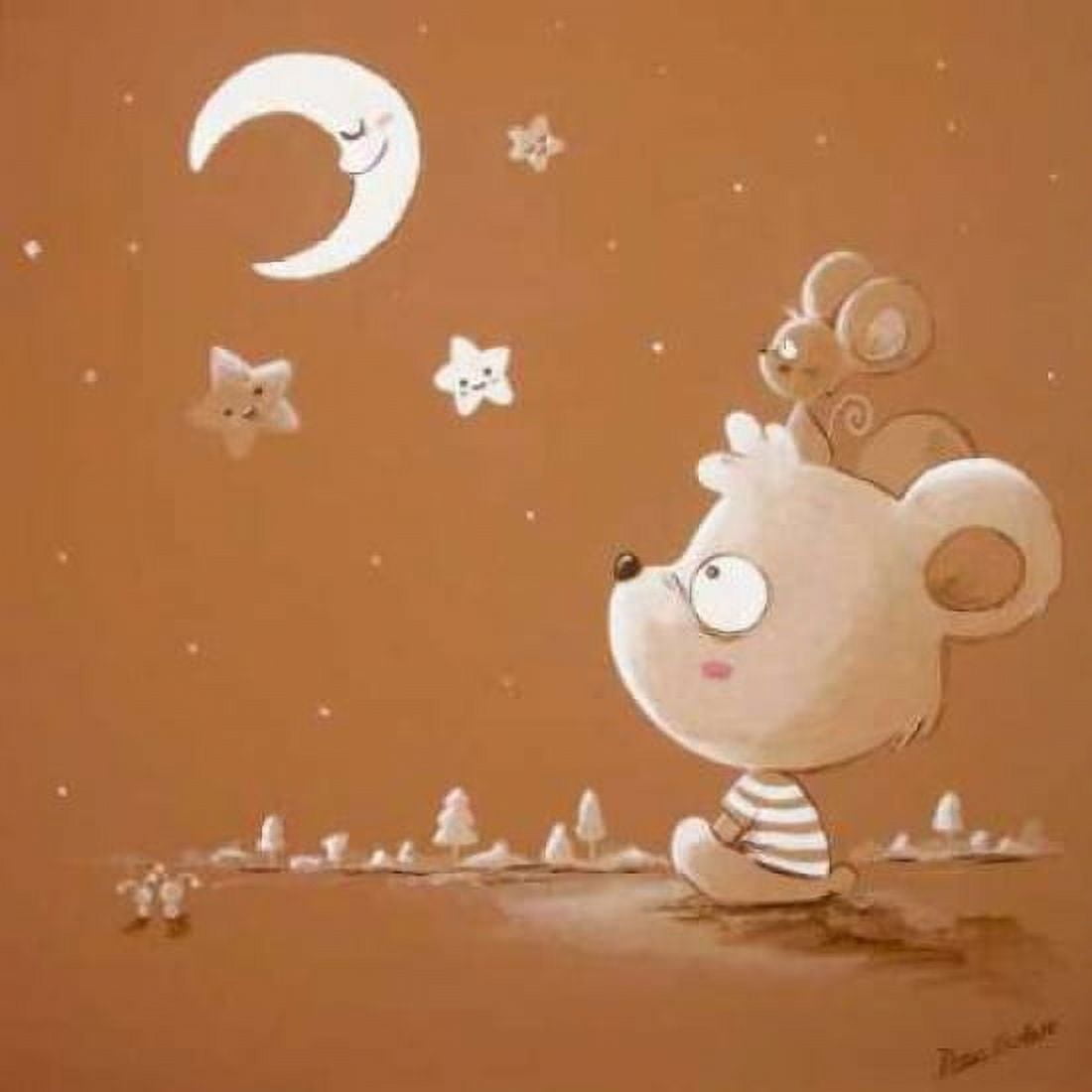 Posterazzi Bear and Moon Canvas Art - Diana Vicedo (24 x 24)