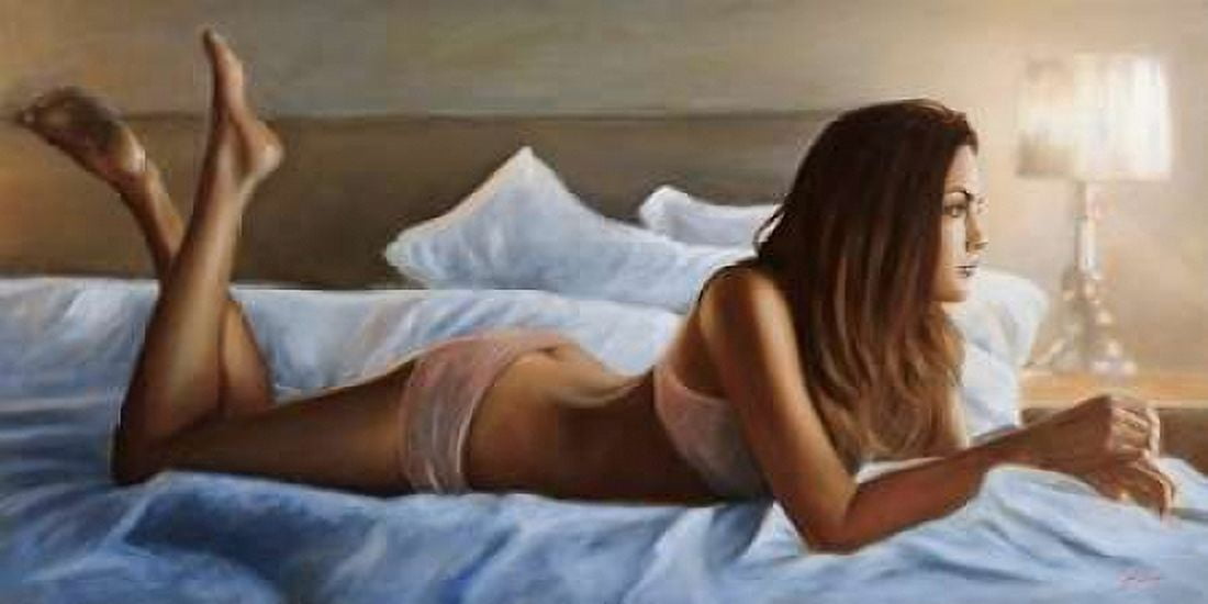 Posterazzi Beauty in bed Canvas Art - John Silver (24 x 48)