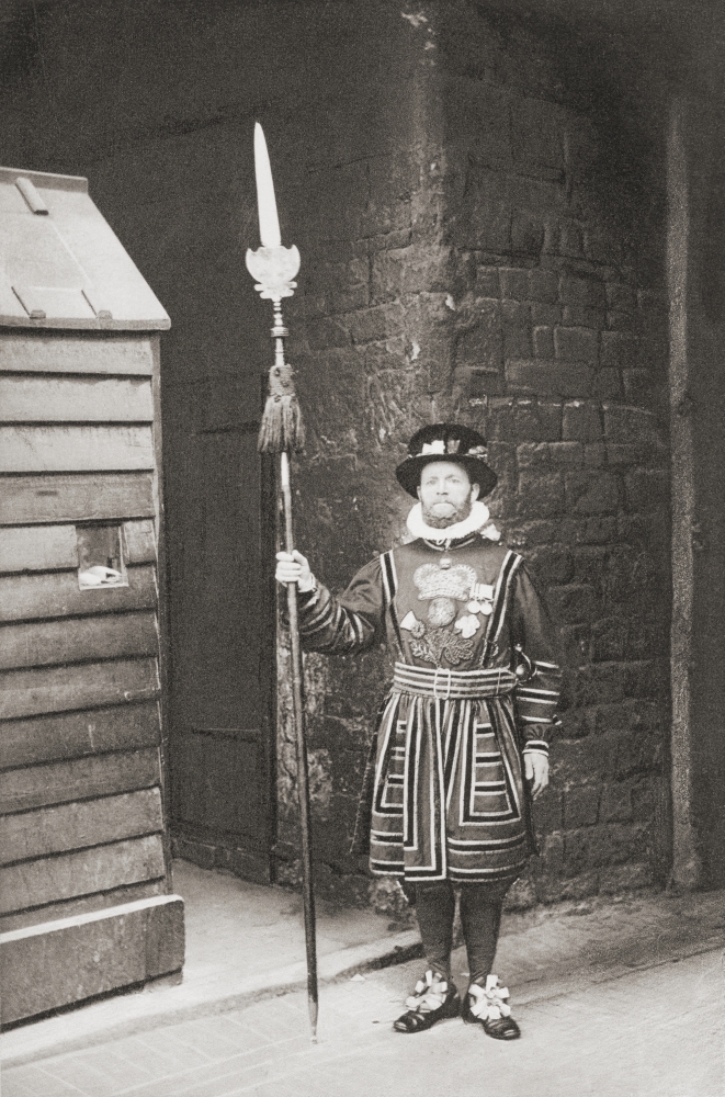 Posterazzi A Beefeater Guardian Of The Tower Of London England In The Late 19Th Century From London Historic And Social Published 1902 Canvas Art - Ken Welsh Design Pics (24 x 38)