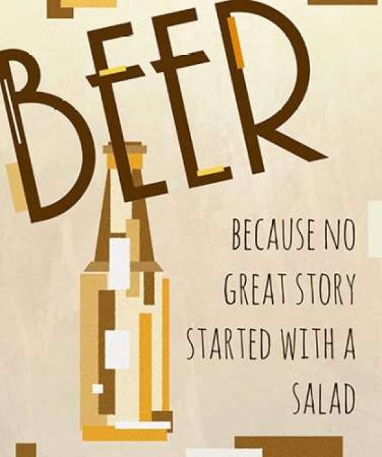 Posterazzi Beer-No Great Story Canvas Art - Anna Quach (20 x 24)