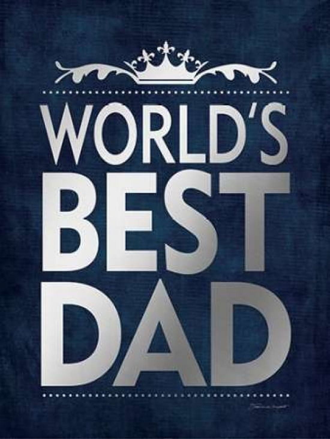 Posterazzi Best Dad Silver Canvas Art - Stephanie Marrott (18 x 24)