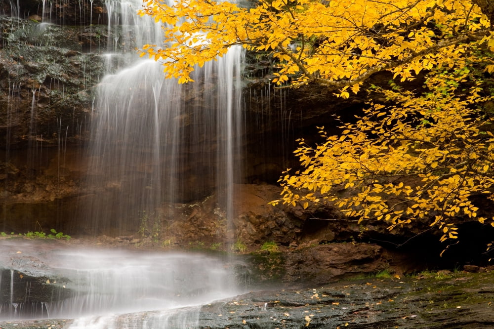 Posterazzi Beulach Ban Falls Cape Breton Highlands National Park Nova Scotia Canvas Art - John Sylvester Design Pics (34 x 22)
