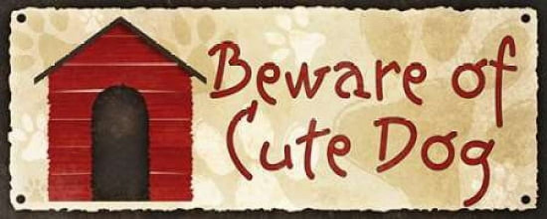 Posterazzi Beware of Cute Dog Canvas Art - Sd Graphics Studio (24 x 48)