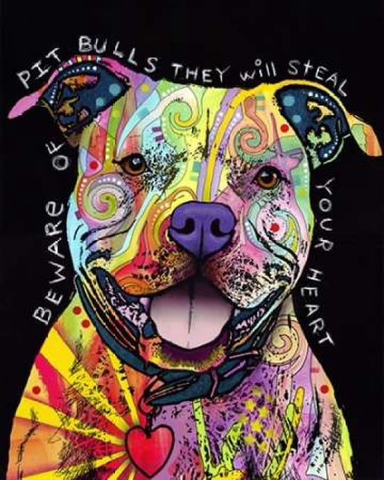 Posterazzi Beware of Pit Bulls Canvas Art - Dean Russo (24 x 30)