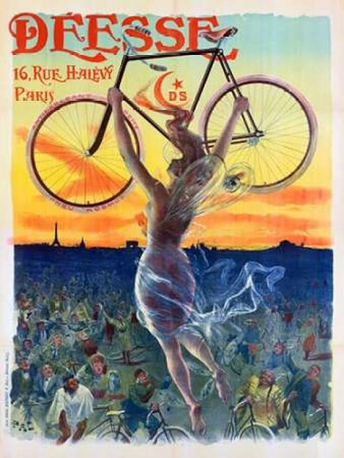 Posterazzi Bicycle Deesse 1898 Canvas Art - Anonymous (22 x 28)