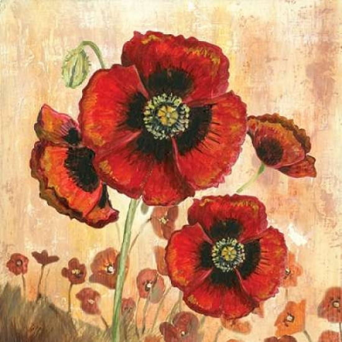 Posterazzi Big Red Poppies I Canvas Art - Gregory Gorham (24 x 24)