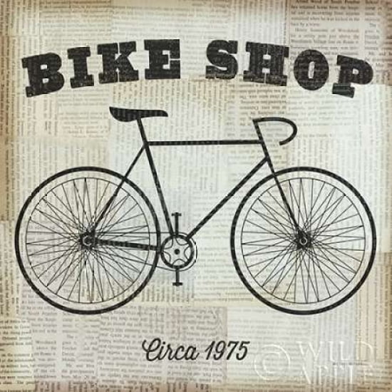 Posterazzi Bike Shop Canvas Art - Michael Mullan (24 x 24)