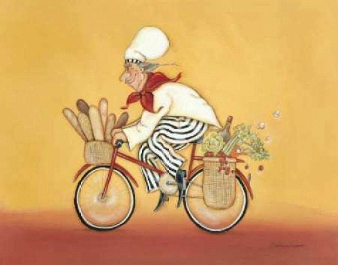 Posterazzi Biking Chef Canvas Art - Stephanie Marrott (22 x 28)