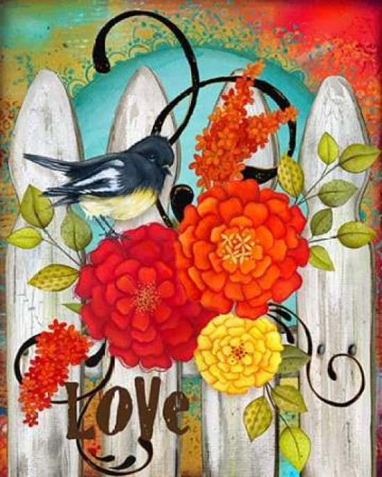 Posterazzi Bird on a Fence I Canvas Art - Lisa Keys (24 x 30)
