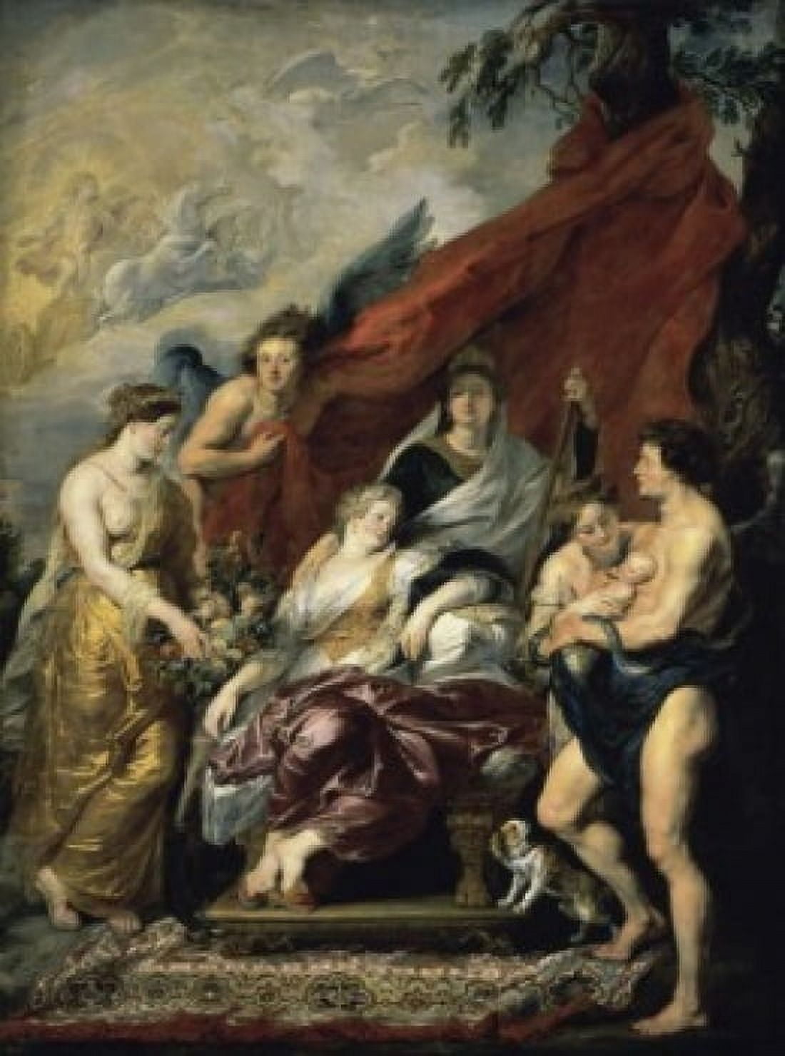 Posterazzi The Birth of Louis XIII (Life of Marie de Medici Queen of France) 1622 Peter Paul Rubens (1577-1640Flemish) Musee du Louvre Paris France Canvas Art - Peter Paul Rubens (24 x 36)