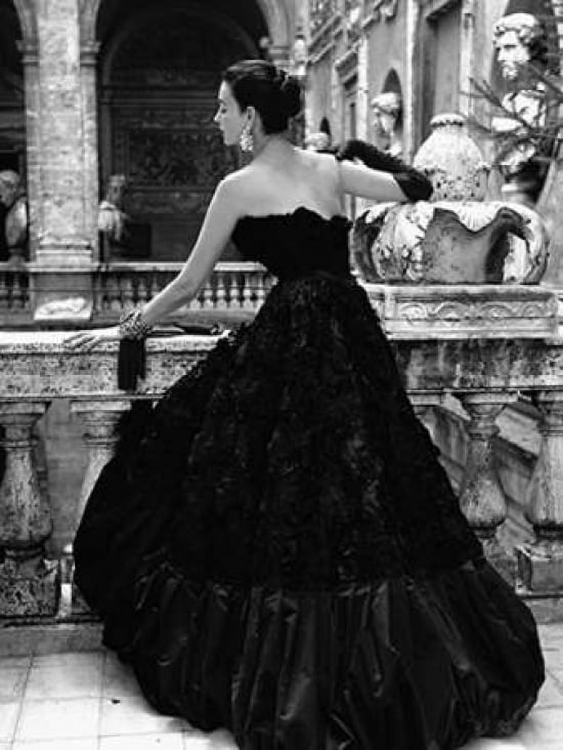 Posterazzi Black Evening Dress Roma 1952 Canvas Art - Genevieve Naylor (22 x 28)