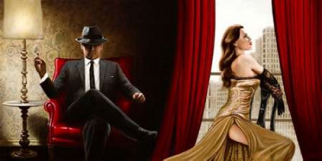 Posterazzi Black Tie high Heels Canvas Art - John Silver (24 x 48)
