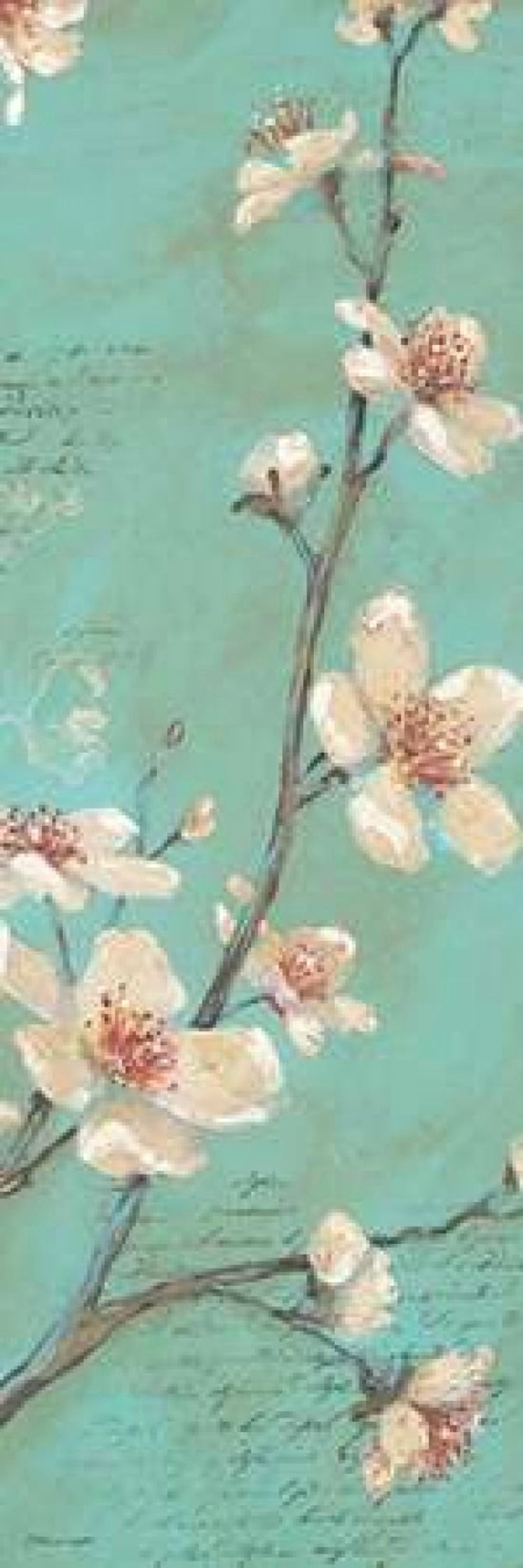 Posterazzi Blossoms on Blue Canvas Art - Stephanie Marrott (12 x 36)