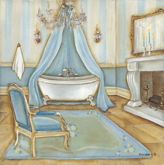 Posterazzi Blue Bath Canvas Art - Kim Lewis (24 x 24)