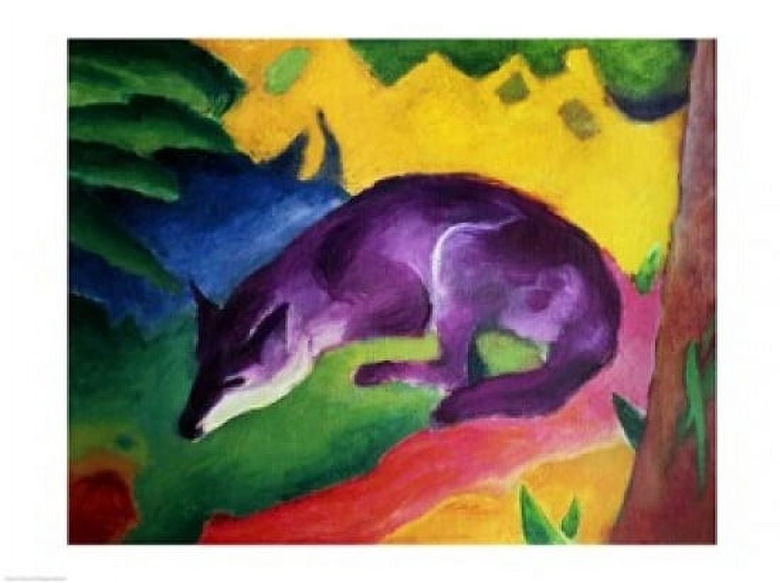 Posterazzi Blue Fox 1911 Canvas Art - Franz Marc (36 x 24)