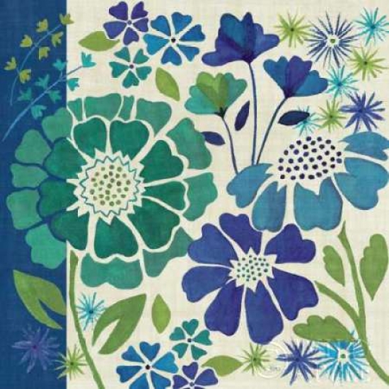 Posterazzi Blue Garden I Canvas Art - Veronique Charron (24 x 24)