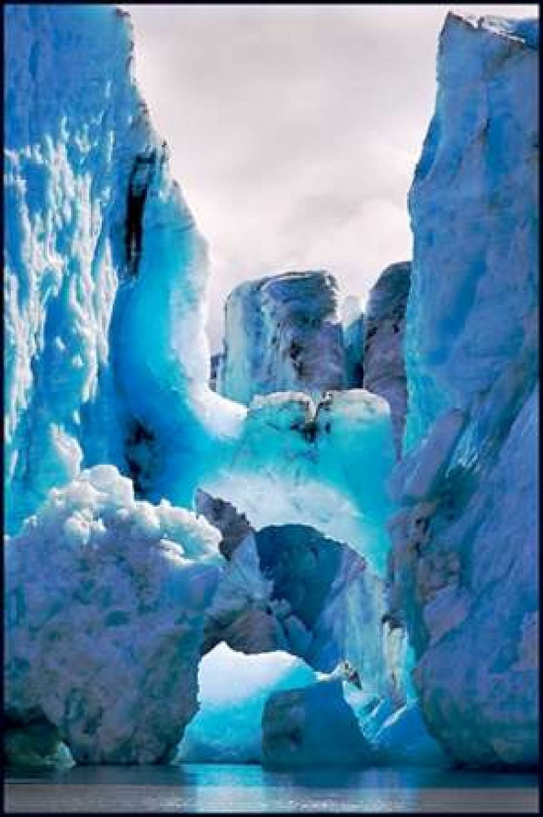 Posterazzi Blue Ice Canvas Art - John Stalowy (24 x 36)
