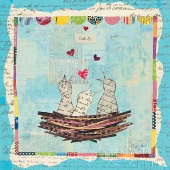 Posterazzi Blue Love Birds Square Canvas Art - Courtney Prahl (24 x 24)