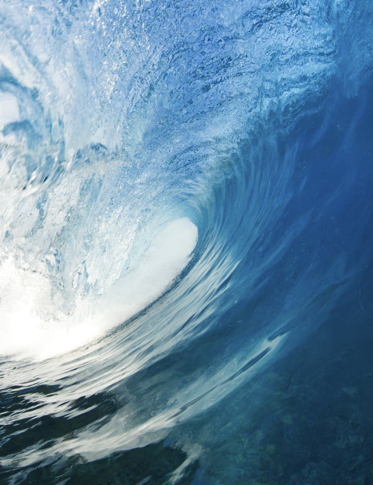 Posterazzi Blue Ocean Wave Canvas Art - Design Pics Vibe Design Pics (24 x 30)